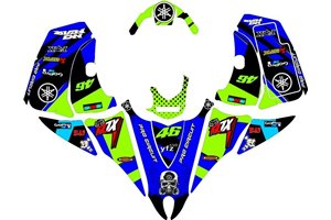 Kit Autocollants compatible avec per YAMAHA QUAD YFZ 450 R 2018 - 2019 - MXPKAD14528