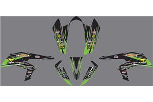 Sticker set compatible with per KAWASAKI KFX 450 2008 - 2015 - MXPKAD14542
