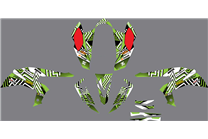 Sticker set compatible with per KAWASAKI KFX 450 2008 - 2015 - MXPKAD14543