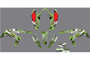 Sticker set compatible with per KAWASAKI KFX 450 2008 - 2015 - MXPKAD14543