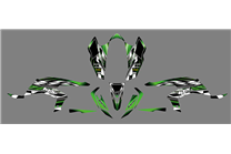 Kit Autocollants compatible avec per KAWASAKI KFX 450 2008 - 2015 - MXPKAD14544