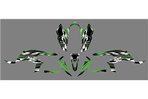 Sticker set compatible with per KAWASAKI KFX 450 2008 - 2015 - MXPKAD14544