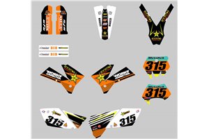 Kit adesivi compatibile con per KTM EXC EXC-F 125 200 250 450 2005 - 2007 - MXPKAD13394