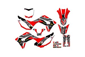 Kit Autocollants compatible avec per HONDA CRF 125 F 2019 - 2021 - MXPKAD14854