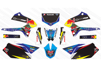 Aufkleber Satz kompatibel mit per KAWASAKI DTX 250 2008 - 2018 - MXPKAD14899