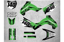 Aufkleber Satz kompatibel mit per KAWASAKI KLX 140 2008 - 2017 - MXPKAD15084