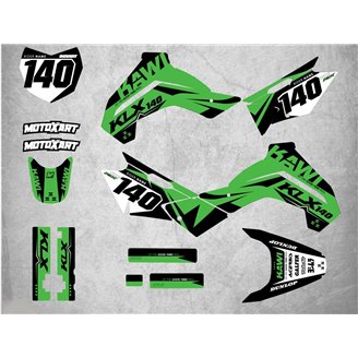 Aufkleber Satz kompatibel mit per KAWASAKI KLX 140 2008 - 2017 - MXPKAD15084