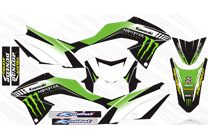 Aufkleber Satz kompatibel mit per KAWASAKI KLX 150 BF 2017 - 2022 - MXPKAD14896