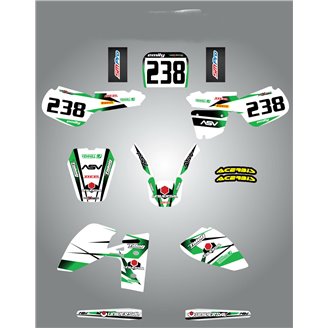 Kit Autocollants compatible avec per KAWASAKI KX 60 1985 - 2005 - MXPKAD14888