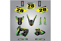 Aufkleber Satz kompatibel mit per KAWASAKI KX 80 1998 - 2004 - MXPKAD14889