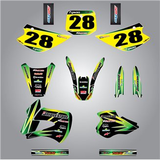 Kit Autocollants compatible avec per KAWASAKI KX 80 1998 - 2004 - MXPKAD14889