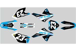 Kit Autocollants compatible avec per SUZUKI DRZ 125 2008 - 2018 - MXPKAD15209