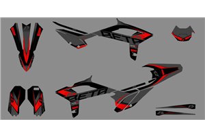 Kit Autocollants compatible avec per BETA 250R 450R 2018 - 2019 - MXPKAD15251