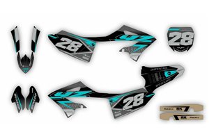 Aufkleber Satz kompatibel mit per YAMAHA YZ 125 250 2022 - MXPKAD14924