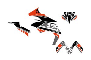 Kit Autocollants compatible avec per YAMAHA MT 125 2017 - 2019 - MXPKAD15470