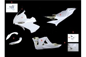 Aprilia Tuono V4 R 1000 2011 - 2015 Complete set 7-pieces Racing - MXPCRD15825