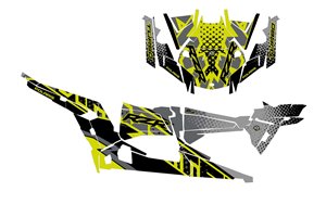 Kit adesivi compatibile con per POLARIS RZR XP 1000 TURBO S 4 DOORS 2019 - 2021 - MXPKAD14987