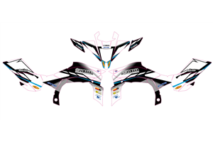 Sticker set compatible with per YAMAHA QAUD YFZ-R 450 2009 - 2013 - MXPKAD14995