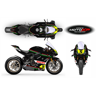Painted street fairings in abs compatible with Ducati Panigale V4 V4S for Akrapovic exhaust 2020 -2022 - MXPCAV14739