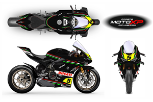 Carene stradali in abs verniciate per Ducati Panigale V4 V4S per scarico Akrapovic 2020 - 2021 - MXPCAV14739
