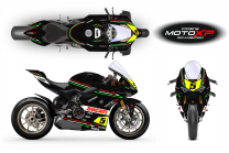 Carenage abs pour la roue avec peinture compatible avec Ducati Panigale V4R pour Akrapovic Échappement - MXPCAV16303