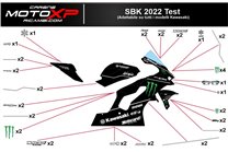 Aufkleber Satz kompatibel mit Kawasaki Zx10R 2021 - 2022 - MXPKAD14809