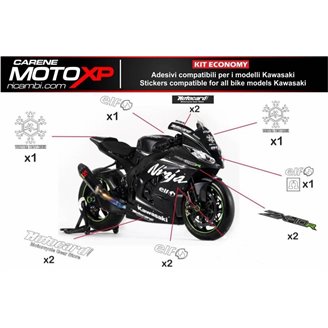 Kit adesivi compatibile con Kawasaki ZX 400 2018 - 2022 - MXPKAD9646