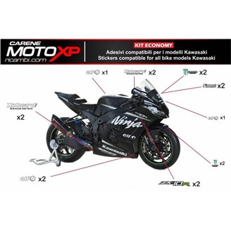 Kit Autocollants compatible avec Kawasaki ZX 400 2018 - 2022 - MXPKAD9641