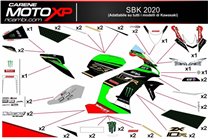 Kit Autocollants compatible avec Kawasaki Zx6R 2003 - 2004 - MXPKAD7118