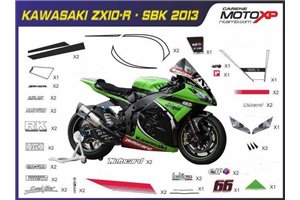 Kit adesivi compatibile con Kawasaki Zx6R 2003 - 2004 - MXPKAD2529