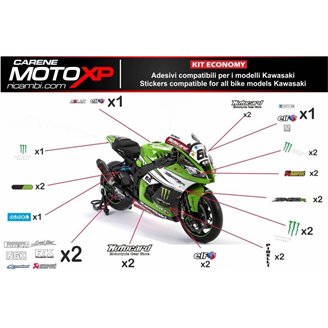 Kit de pegatinas compatible con Kawasaki Zx6R 2005 - 2006 - MXPKAD9672