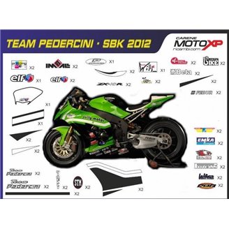 Kit Autocollants compatible avec Kawasaki Zx6R 2005 - 2006 - MXPKAD9661