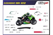 Kit de pegatinas compatible con Kawasaki Zx6R 2007 - 2008 - MXPKAD9697
