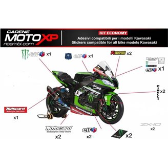 Kit adesivi compatibile con Kawasaki Zx6R 2009 - 2012 - MXPKAD9739