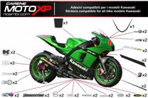 Kit Autocollants compatible avec Kawasaki Zx6R 2009 - 2012 - MXPKAD9722