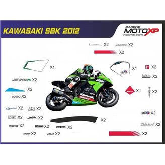 Kit adesivi compatibile con Kawasaki Zx6R 636 2013 - 2018 - MXPKAD9766