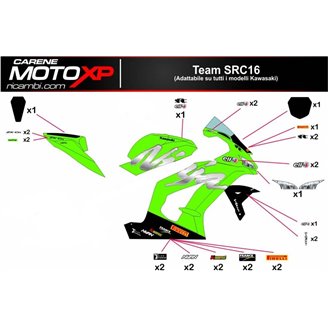 Aufkleber Satz kompatibel mit Kawasaki Zx10R 2004 - 2005 - MXPKAD9810