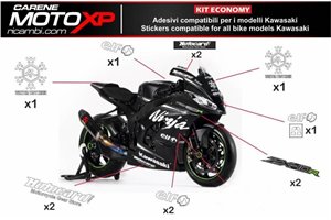 Sticker set compatible with Kawasaki Zx10R 2004 - 2005 - MXPKAD9809