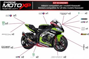 Kit adesivi compatibile con Kawasaki Zx10R 2008 - 2010 - MXPKAD9869