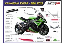 Kit adesivi compatibile con Kawasaki Zx10R 2008 - 2010 - MXPKAD9862