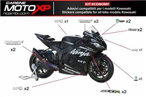 Kit Autocollants compatible avec Kawasaki Zx10R 2021 - 2022 - MXPKAD14792