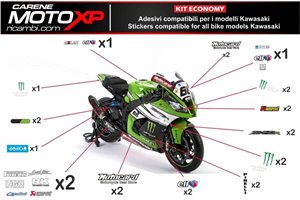 Kit de pegatinas compatible con Kawasaki Zx10R 2021 - 2022 - MXPKAD14791
