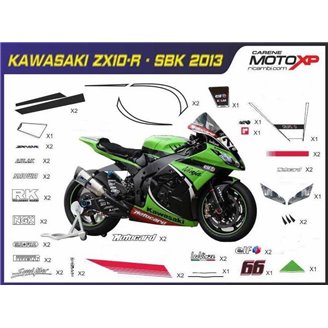 Aufkleber Satz kompatibel mit Kawasaki Zx10R 2021 - 2022 - MXPKAD14786