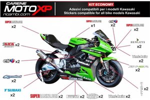 Sticker set compatible with Kawasaki Zx10R 2021 - 2022 - MXPKAD14782