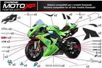 Sticker set compatible with Kawasaki Zx10R 2021 - 2022 - MXPKAD14781