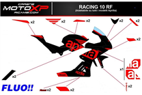Kit Autocollants compatible avec Aprilia RSV4 2009 - 2014 - MXPKAD16094
