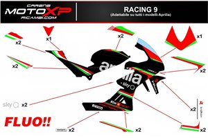 Kit adesivi compatibile con Aprilia RSV4 2009 - 2014 - MXPKAD13202