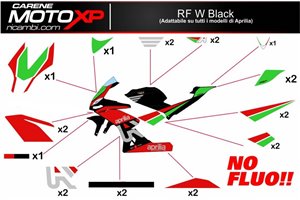 Kit adesivi compatibile con Aprilia RSV4 2009 - 2014 - MXPKAD11920