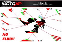 Kit de pegatinas compatible con Aprilia RSV4 2009 - 2014 - MXPKAD11901