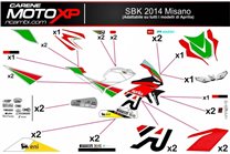 Sticker set compatible with Aprilia RSV4 2009 - 2014 - MXPKAD8042